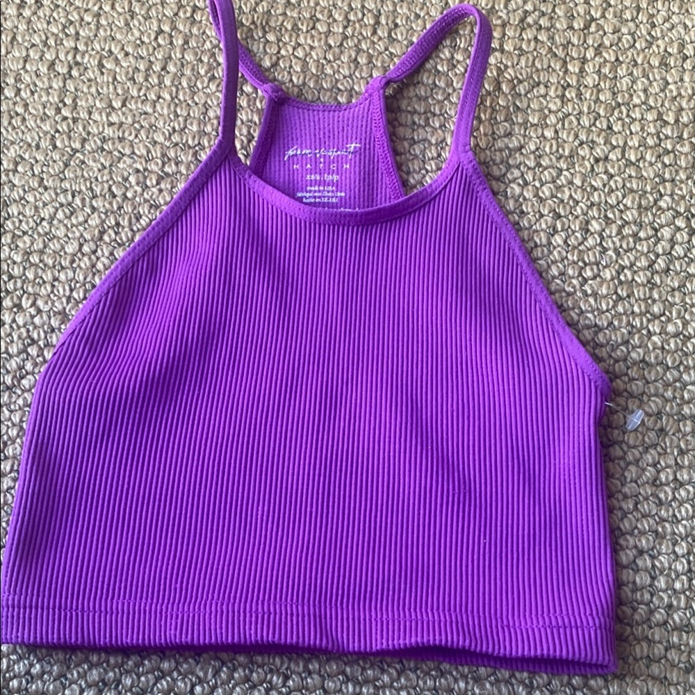 FP Movement x Hatch Happiness Runs crop workout top  Ribbed NEW